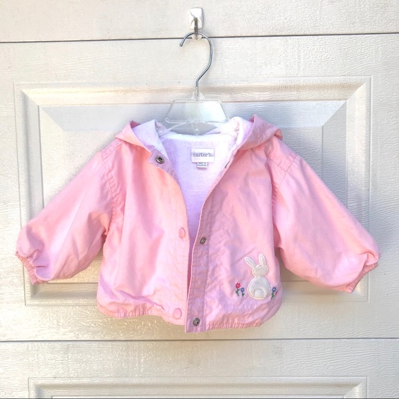CARTER’S hooded jacket bunny baby girl 6-9m - Picture 2 of 8